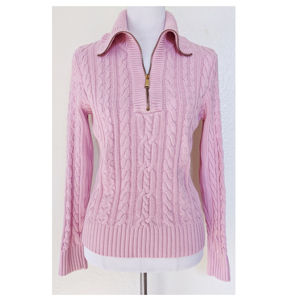 VINTAGE LRL Cable Knit Sweater Size L